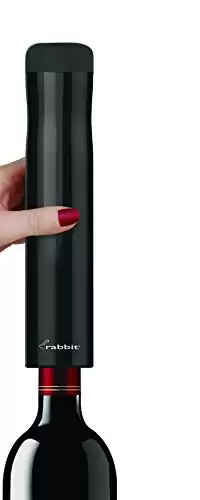 Rabbit Automatic Electric Corkscrew Wine Bottle Opener, One Size, Shiny Black