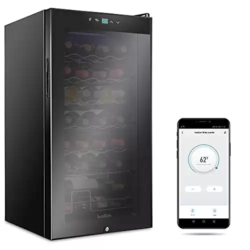 Ivation Wine Cooler Refrigerator with Wi-Fi Smart App Control