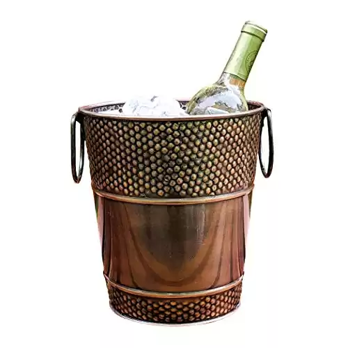 BREKX Berkshire Copper Finish Galvanized Wine Bucket